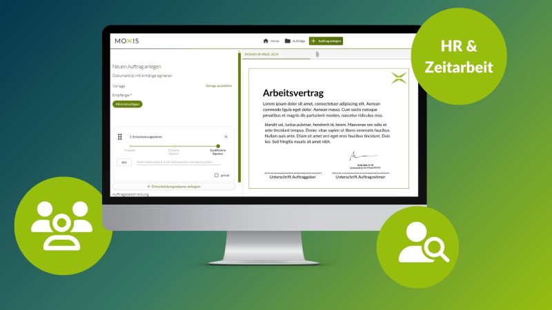MOXIS E-Signaturen für Zeitarbeit und Personaldienstleistung